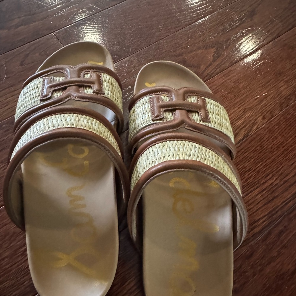 Sam Edelman Tan and Brown Women's Slide Sandals